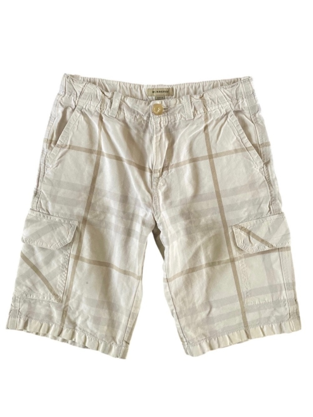 Burberry Cargo Plaid Shorts Boys 10 Years